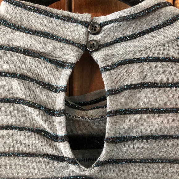 Wild Fable Crop Mock Neck Striped Long Sleeve Top - Picture 6 of 6